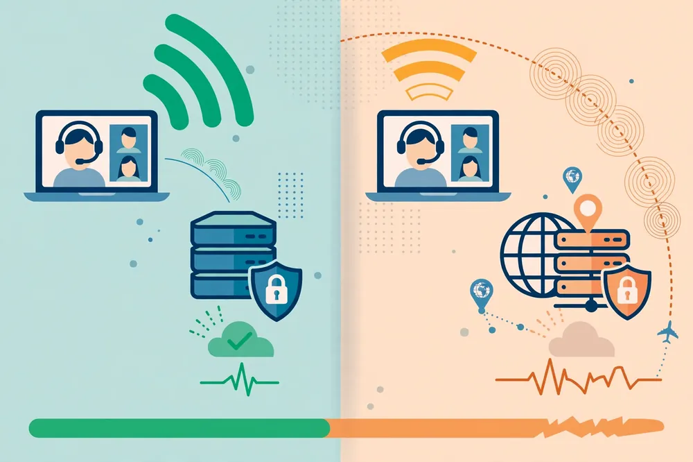 Zoom VPN latency difference between nearby and distant servers from Pakistan explained